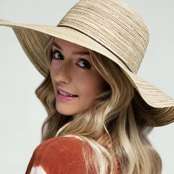 Beige Brown Swirl Stripe Sun Hat main image 6